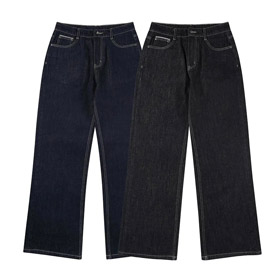 Cleanfit simple loose straight leg jeans-4915