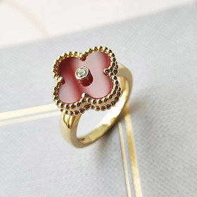 Van Cleef & Arpels classic red agate ring ring-0174