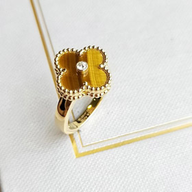 Van Cleef & Arpels classic tiger eye stone ring ring-0175