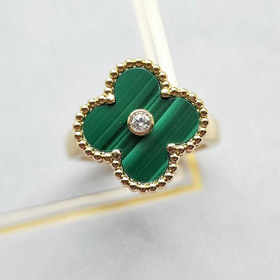 Van Cleef & Arpels classic malachite ring-0176