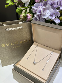 Bulgari white full diamond spring waist necklace-0198