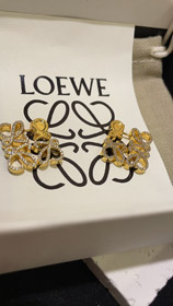 Loewe gold diamond cube earrings-0201