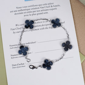 Van Cleef & Arpels four-leaf lucky 5-flower bracelet-0252
