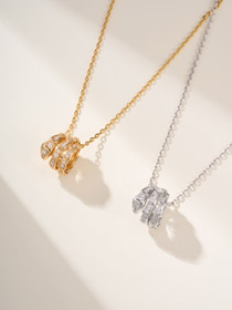 Bulgari snake bone full diamond necklace-0279