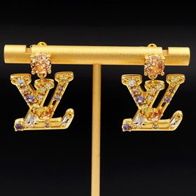 Louis Vuitton LV letter diamond earrings-0283