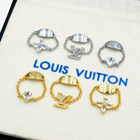 Louis Vuitton LV metal chain diamond ring-0284