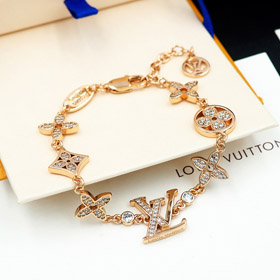Louis Vuitton LV old flower full diamond bracelet-0302
