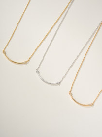 Tiffany smile full diamond necklace-0311
