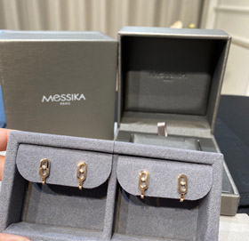 Messika rose gold full diamond sliding earrings-0322