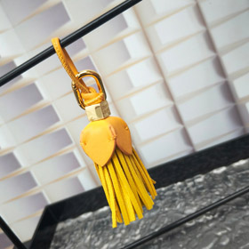 MIUMIU leather mini tassel flower pendant-0360