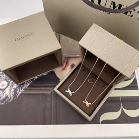 Chaumet Paris Lifelong Joy Necklace Rose Gold White Gold Diamond Clavicle Necklace-0388