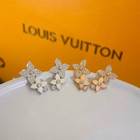 Louis Vuitton LV Full Diamond Four-Leaf Clover Earrings-0509